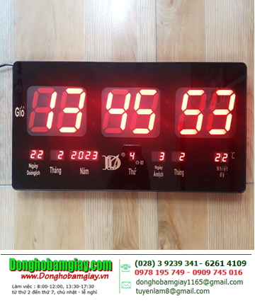 DG 4622; Đồng hồ LED LỊCH VẠN NIÊN /Giờ-Phút-Thứ -Ngày-Tháng-Năm và Nhiệt độ (ngang46cm x cao2cm) /B.hành 06tháng /CÒN HÀNG